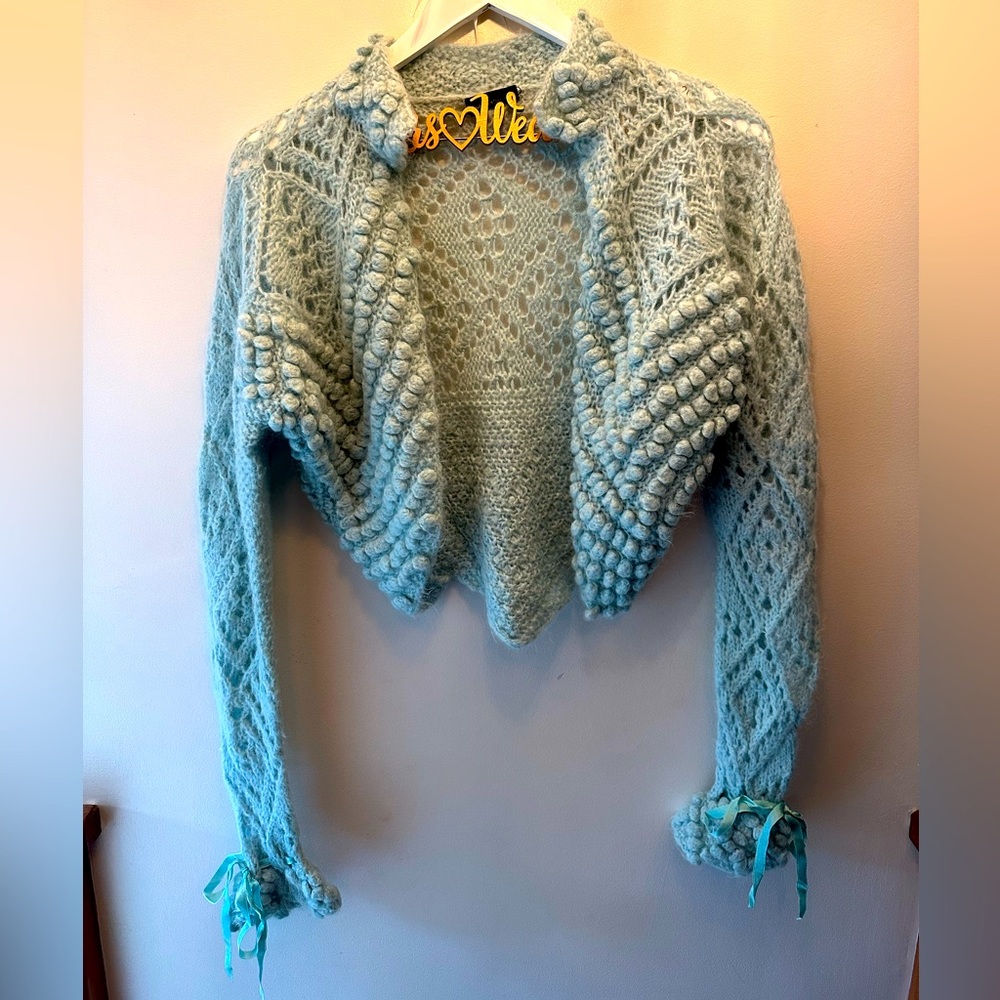 Women’s hand knit shawl/cardigan/shrug